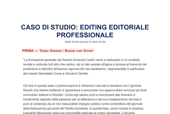 correzione bozze e proofreading dei tuoi testi in italiano